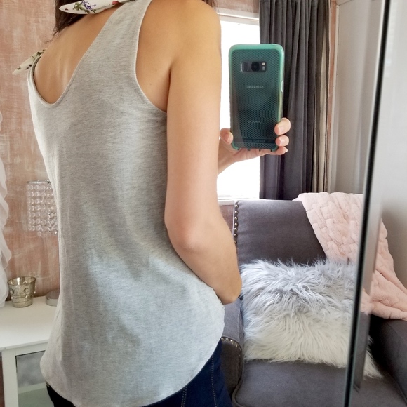 Last1️⃣Floral Sleeveless Top Gray Tank Blouse - Picture 5 of 5
